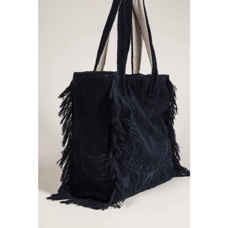 Just Black terry tote beach bag