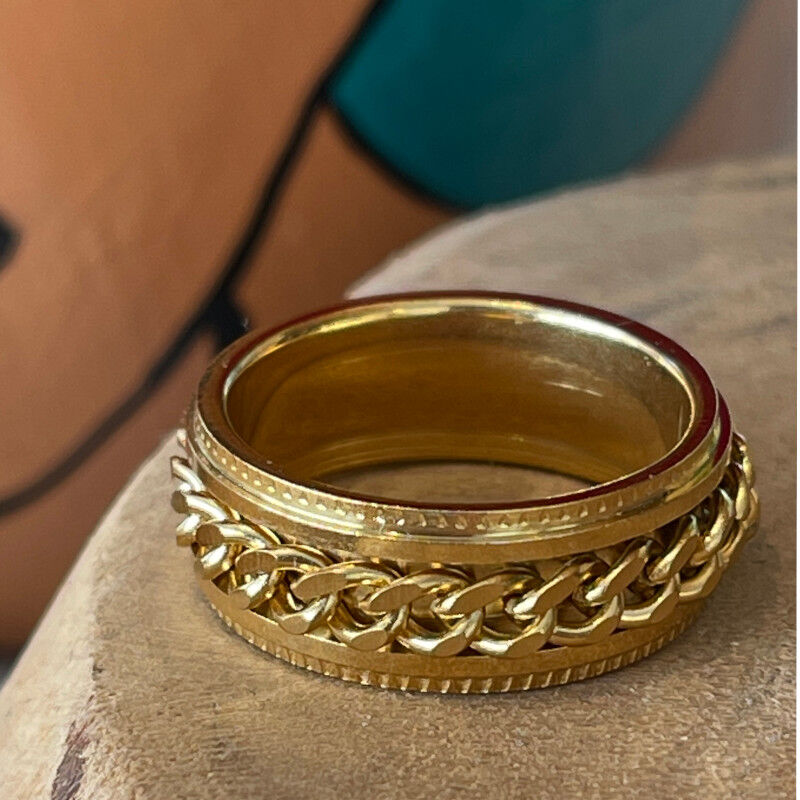 Chain golden ring