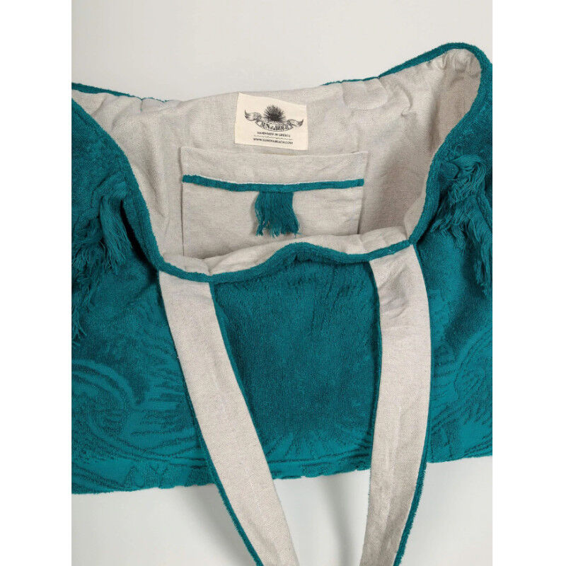 Just teal terry tote beach bag