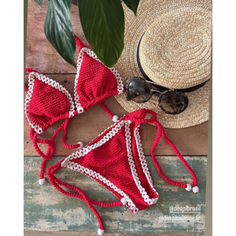 DESPI Red Cotton Chain Bikini