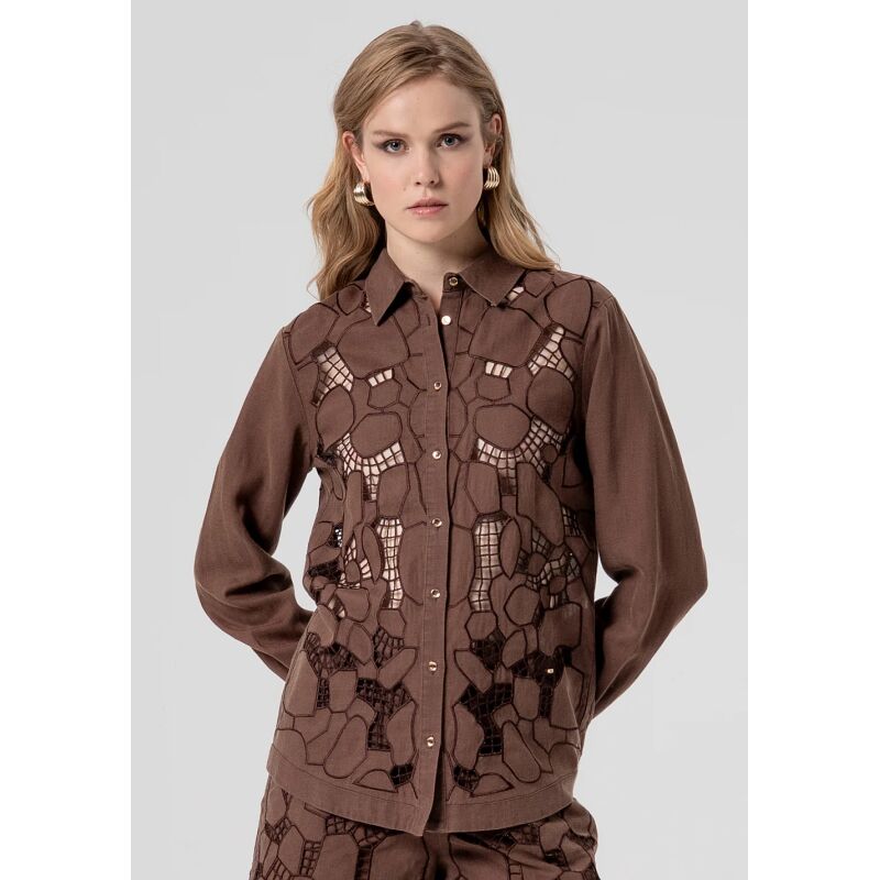 FRACOMINA Shirt regular fit with embroideries