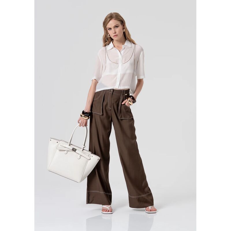 FRACOMINA Shirt regular fit with embroideries