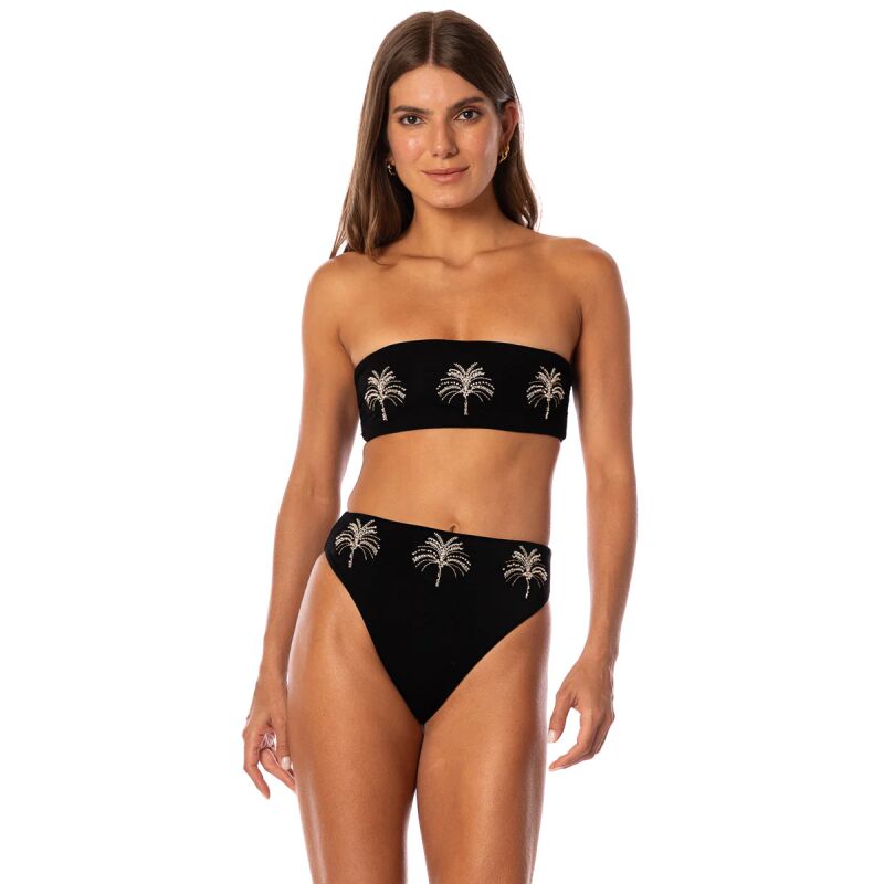 MAAJI Midnigh Palm Bryn Strapless Bandeau Bikini