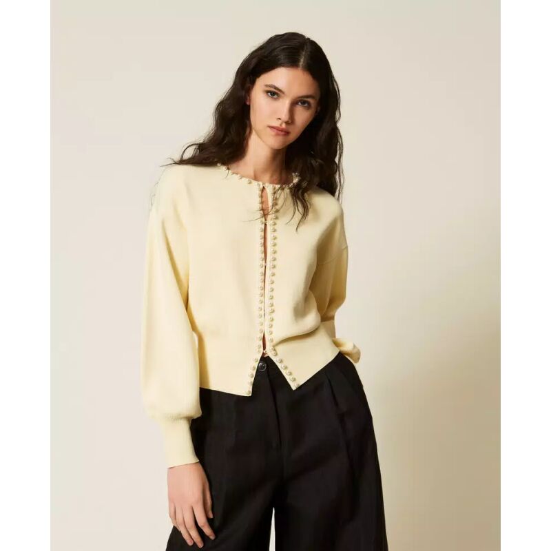 TWINSET Cardigan with pearl embroidery